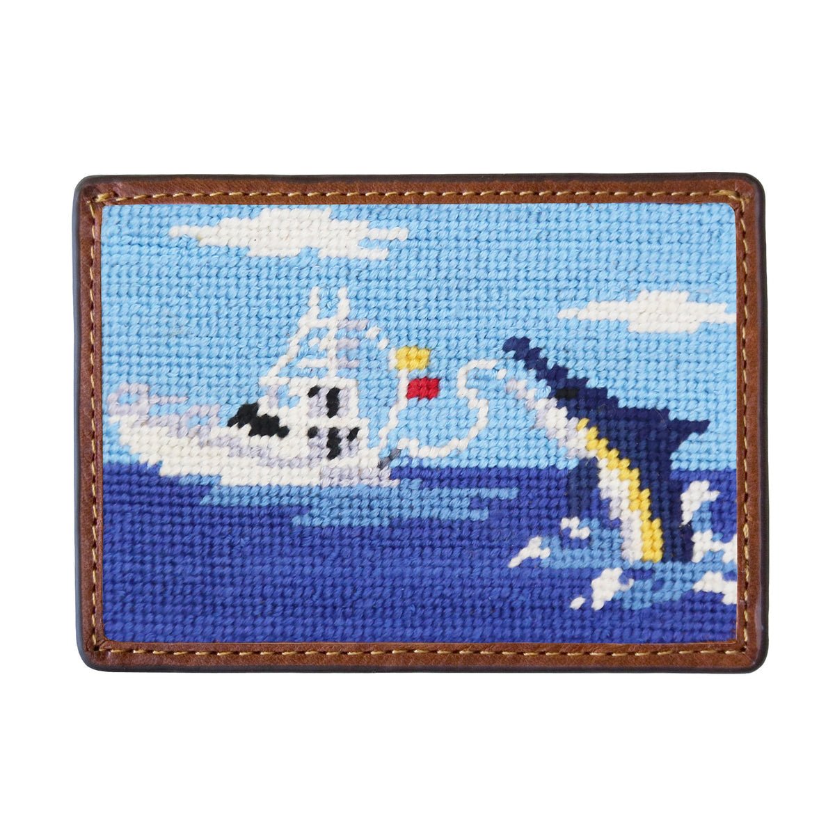 offshore fishing Embroidered Card Wallet - Chatsworth Boutique