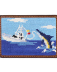 offshore fishing Embroidered Card Wallet - Chatsworth Boutique