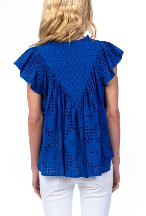 Olene Blouse Lake Blue - Chatsworth Boutique