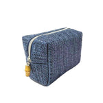 On Board Straw Cosmetic Bag Indigo - Chatsworth Boutique