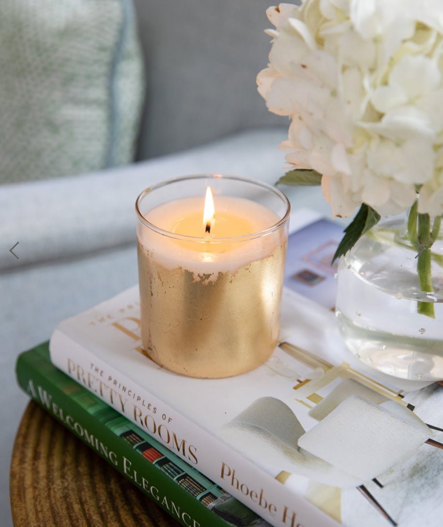 One - Wick Gold Leaf Candle - Chatsworth Boutique