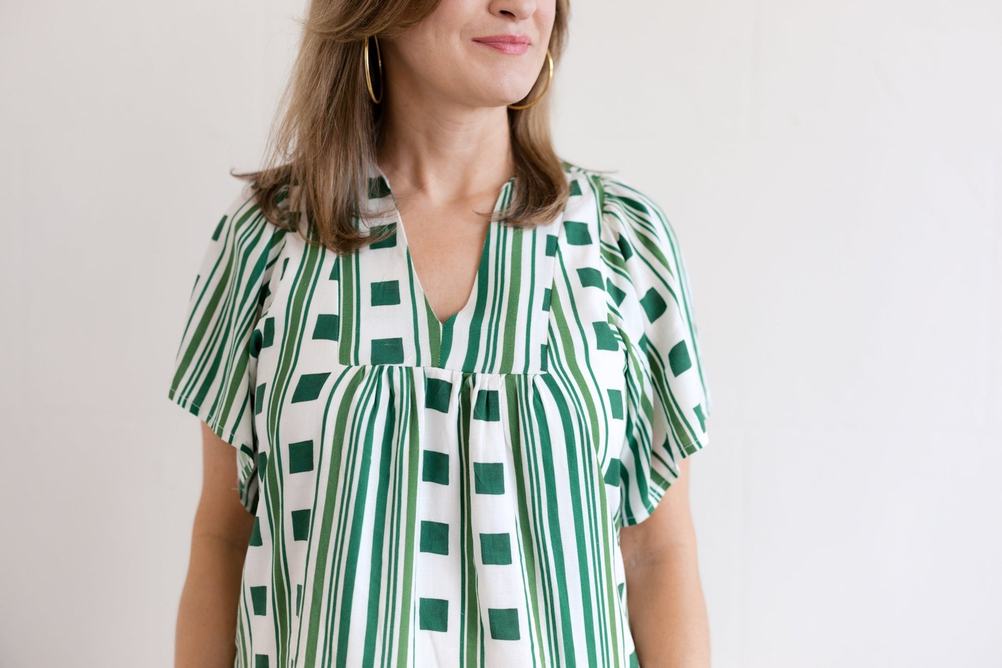 Ophelia Dress Green Check - Chatsworth Boutique