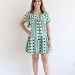 Ophelia Dress Green Check - Chatsworth Boutique