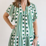 Ophelia Dress Green Check - Chatsworth Boutique