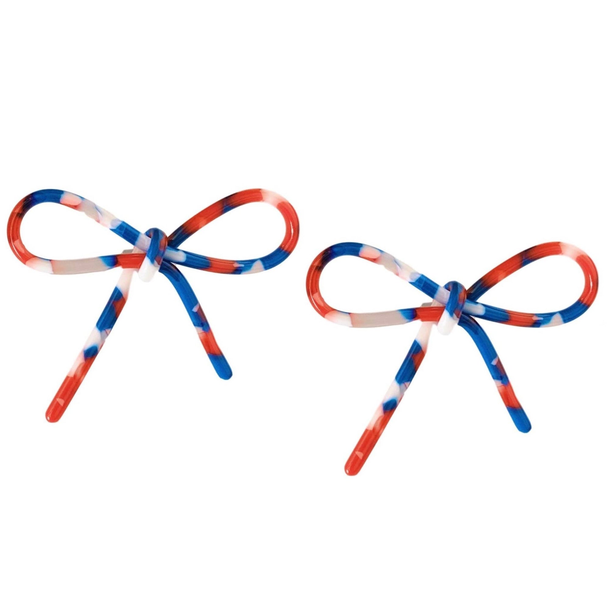 Patriotic Bow Earrings - Chatsworth Boutique