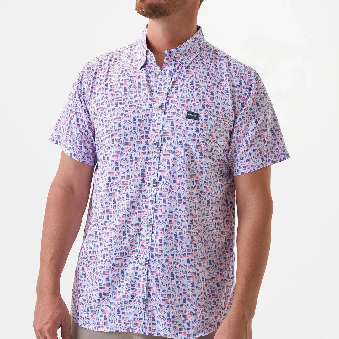 Perf. Button Down Old Glory - Chatsworth Boutique