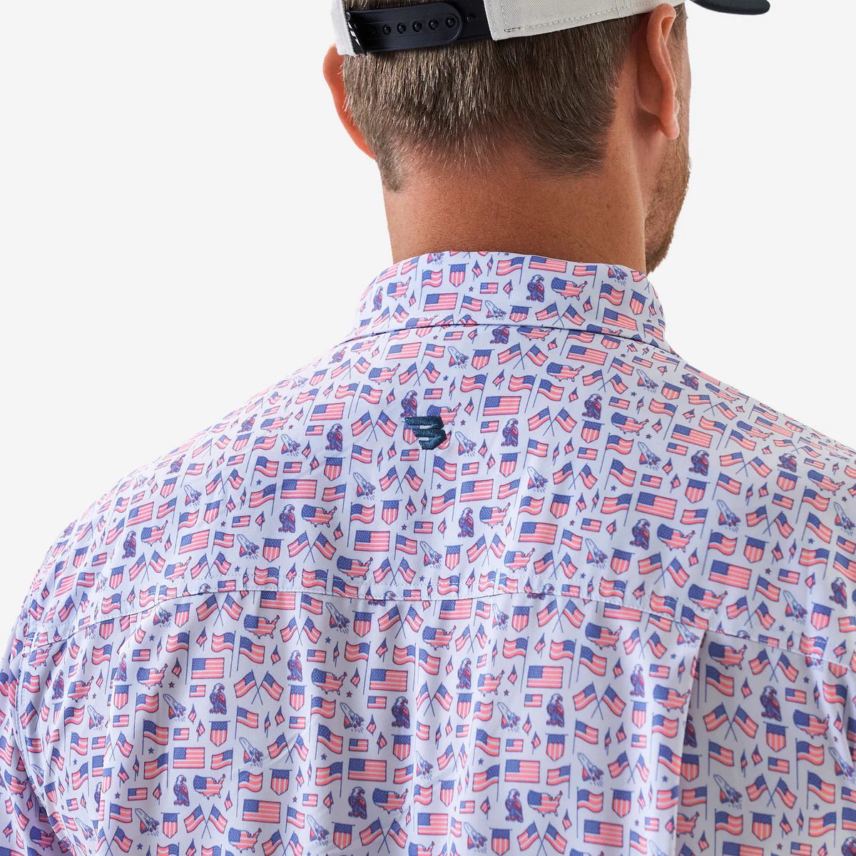 Perf. Button Down Old Glory - Chatsworth Boutique