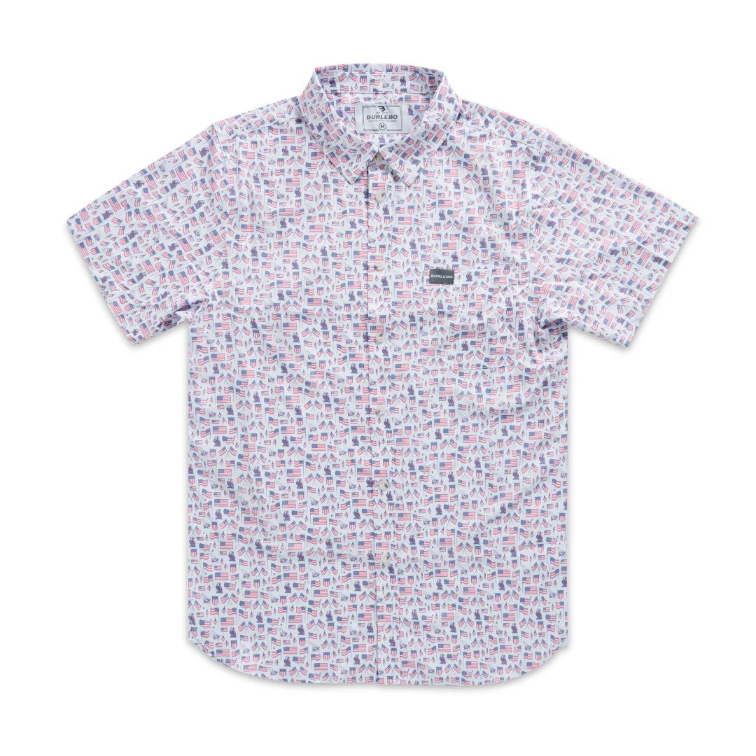 Perf. Button Down Old Glory - Chatsworth Boutique