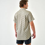 Perf Button Down Whitetail Green - Chatsworth Boutique