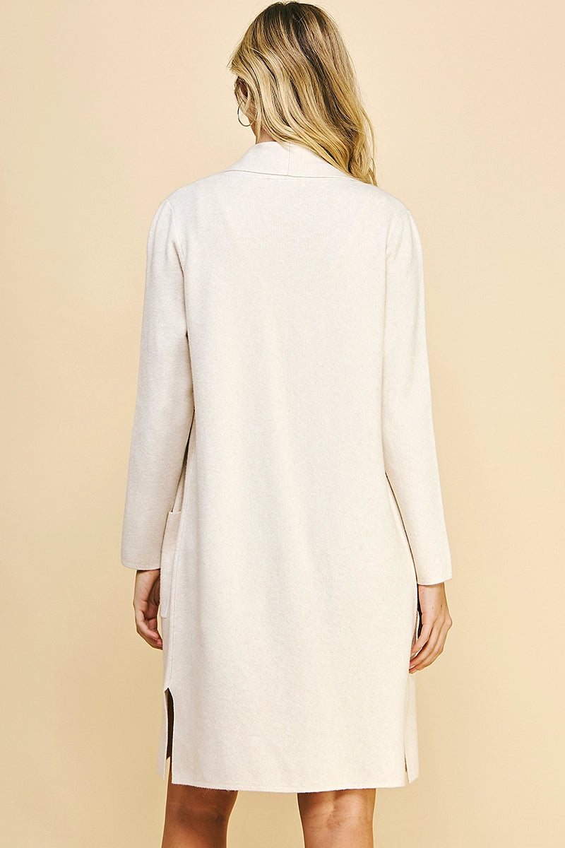 Ivory Open Knit Cardigan, PINCH - back view