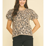 Leopard Print Knit Sweater, PINCH - side view