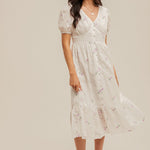 Pink Eyelet Midi Dress - Chatsworth Boutique