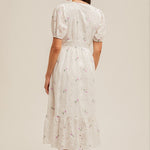 Pink Eyelet Midi Dress - Chatsworth Boutique