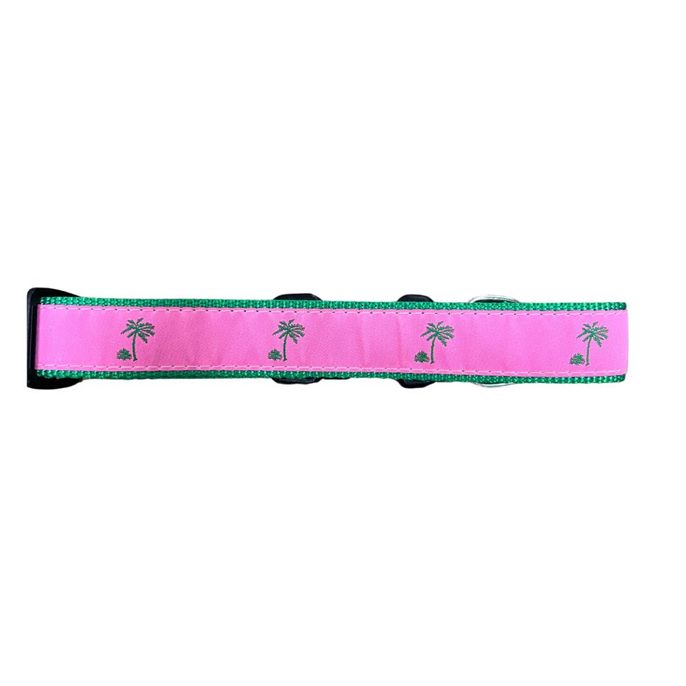 Pink Palm Dog Collar - Chatsworth Boutique