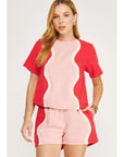 Pink Wavy Shorts - Chatsworth Boutique