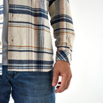 Plaid Flannel Shirt Khaki - Chatsworth Boutique