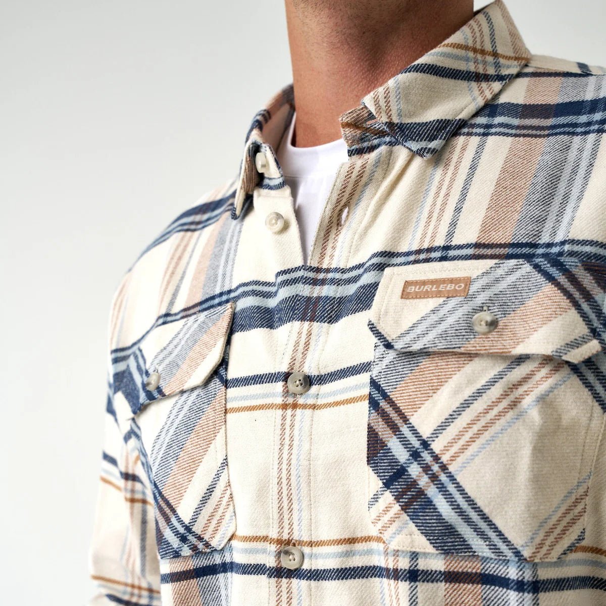 Plaid Flannel Shirt Khaki - Chatsworth Boutique