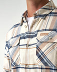 Plaid Flannel Shirt Khaki - Chatsworth Boutique