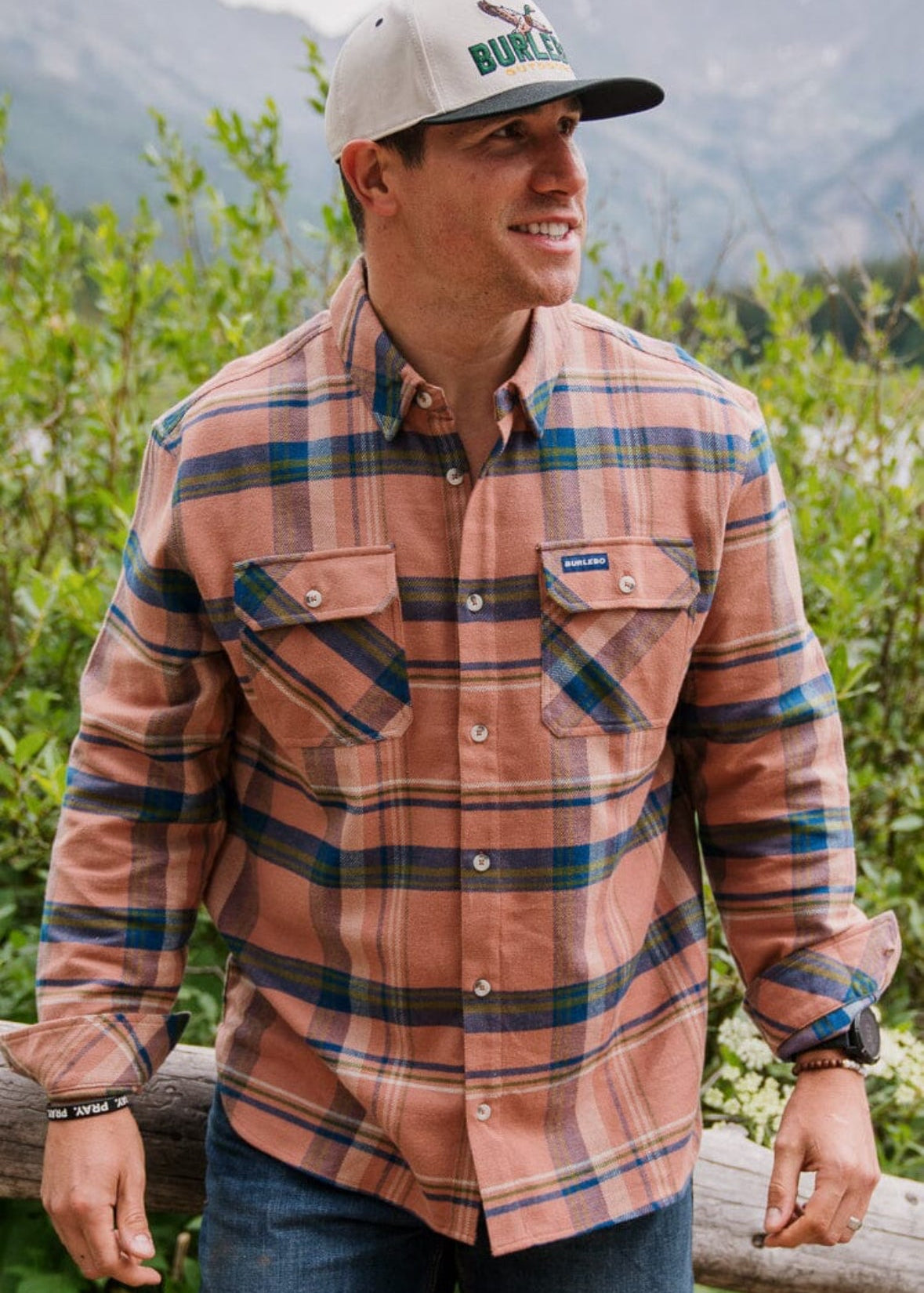 Plaid Flannel Shirt Sand - Chatsworth Boutique