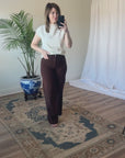 Chocolate Pocket Wide Leg Jeans