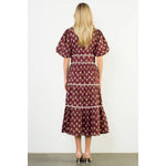 Puff Sleeve Block Print Dress - Chatsworth Boutique
