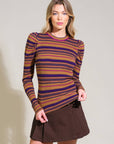 Purple Navy Stripe Sweater - Chatsworth Boutique