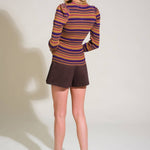 Purple Navy Stripe Sweater - Chatsworth Boutique