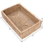 Rattan Guest Towel - Rectangular Napkin Holder - Chatsworth Boutique