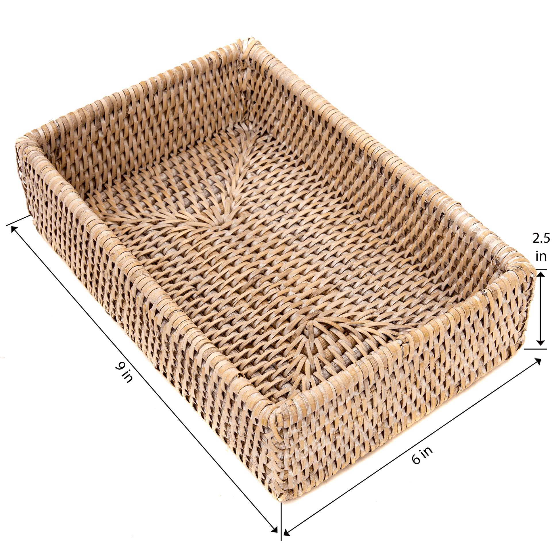 Rattan Guest Towel - Rectangular Napkin Holder - Chatsworth Boutique