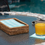 Rattan Guest Towel - Rectangular Napkin Holder - Chatsworth Boutique