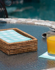 Rattan Guest Towel - Rectangular Napkin Holder - Chatsworth Boutique