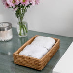 Rattan Guest Towel - Rectangular Napkin Holder - Chatsworth Boutique
