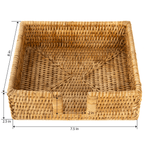 Rattan Luncheon Napkin Holder with Cutout - Chatsworth Boutique