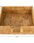 Rattan Luncheon Napkin Holder with Cutout - Chatsworth Boutique