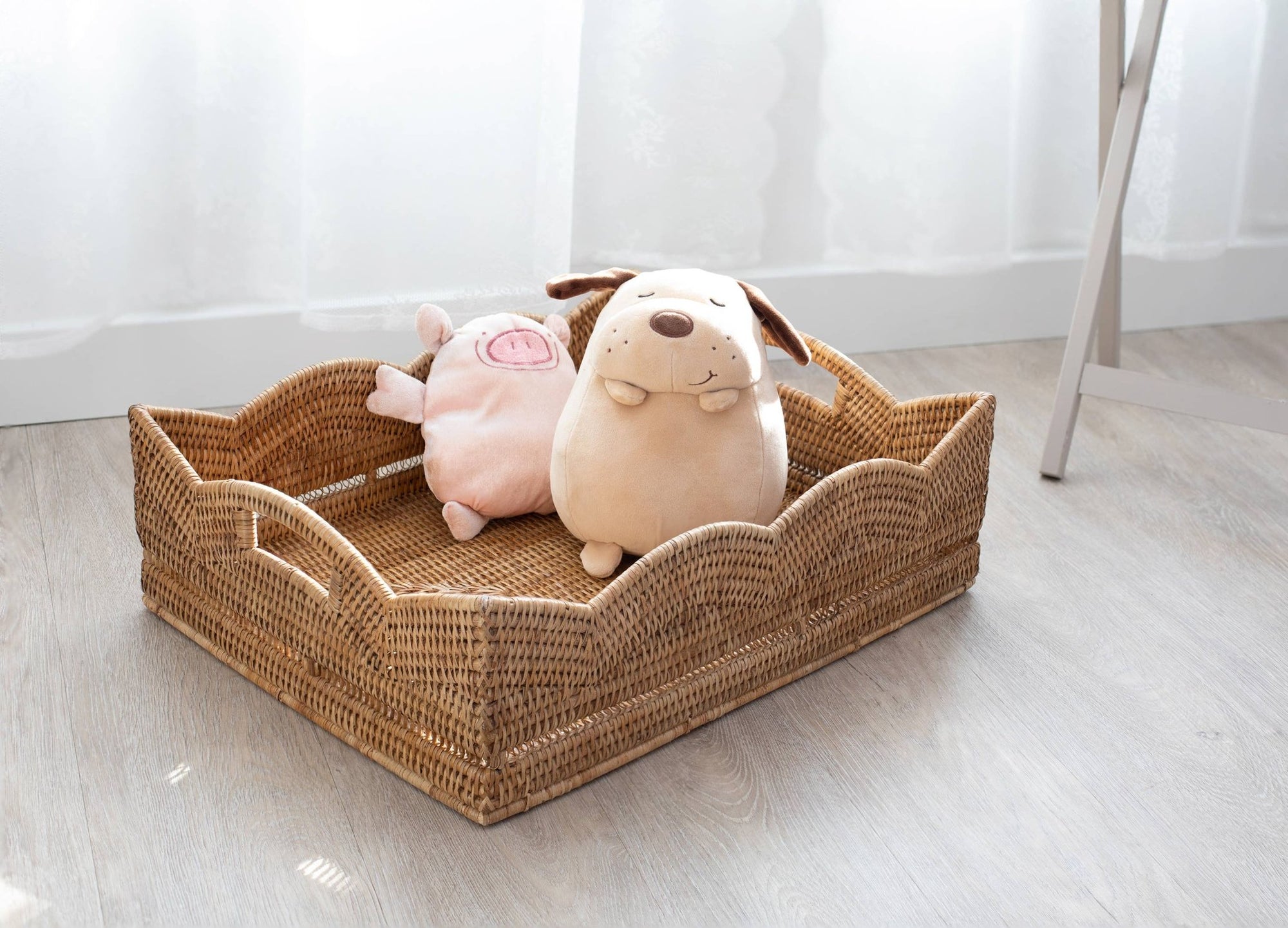 Rattan™ Scallop Collection Rectangular Basket - Chatsworth Boutique