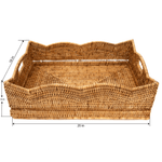Rattan™ Scallop Collection Rectangular Basket - Chatsworth Boutique