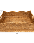 Rattan™ Scallop Collection Rectangular Basket - Chatsworth Boutique