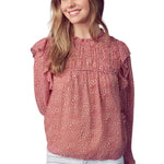 Red Dotted Blouse - Chatsworth Boutique