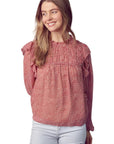 Red Dotted Blouse - Chatsworth Boutique