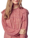 Red Dotted Blouse - Chatsworth Boutique