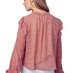Red Dotted Blouse - Chatsworth Boutique