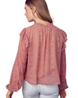 Red Dotted Blouse - Chatsworth Boutique
