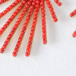 Red Sunburst Drop Earrings - Chatsworth Boutique