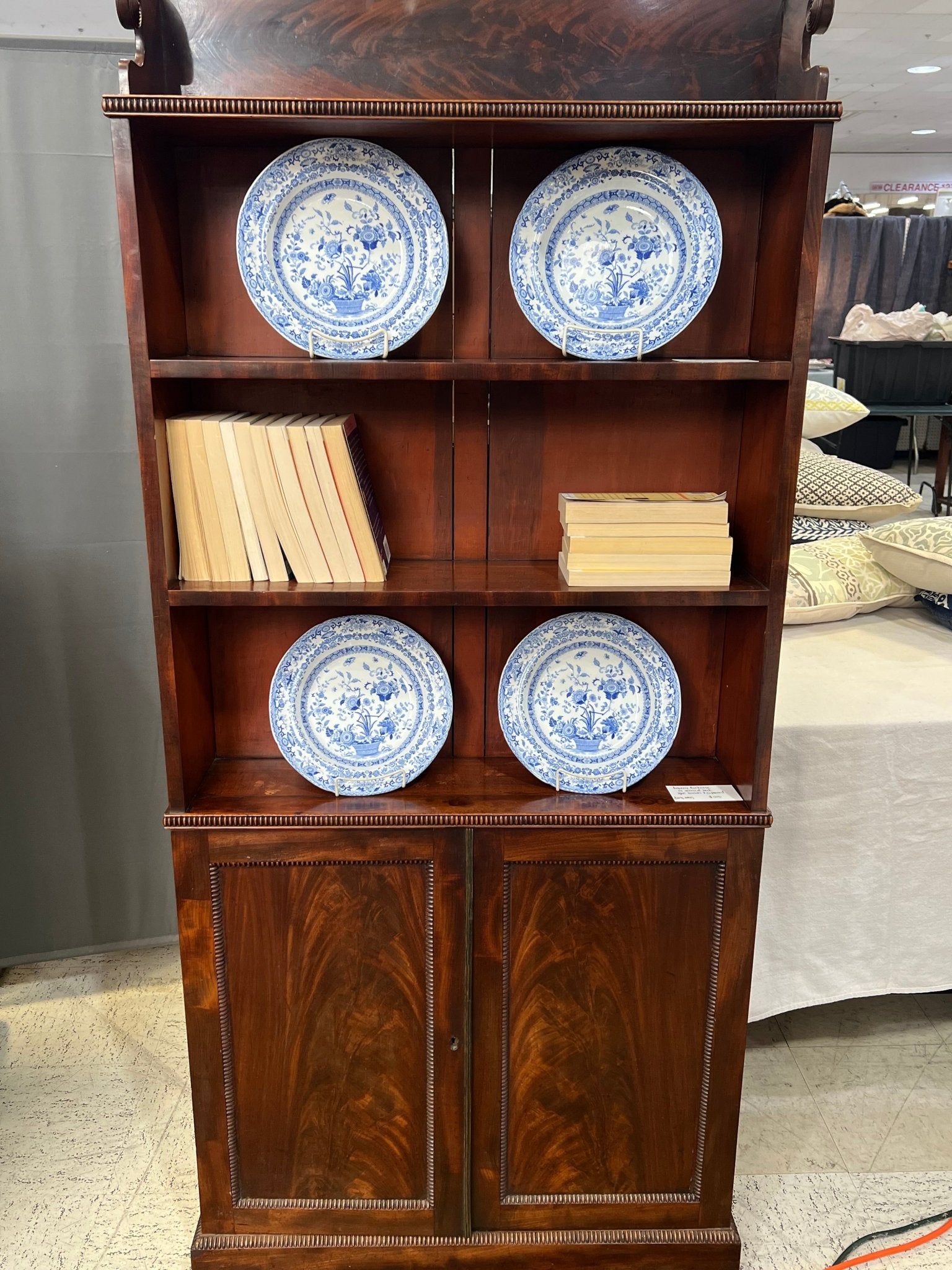 Regency Period Scrolled Back Bookcase - Chatsworth Boutique