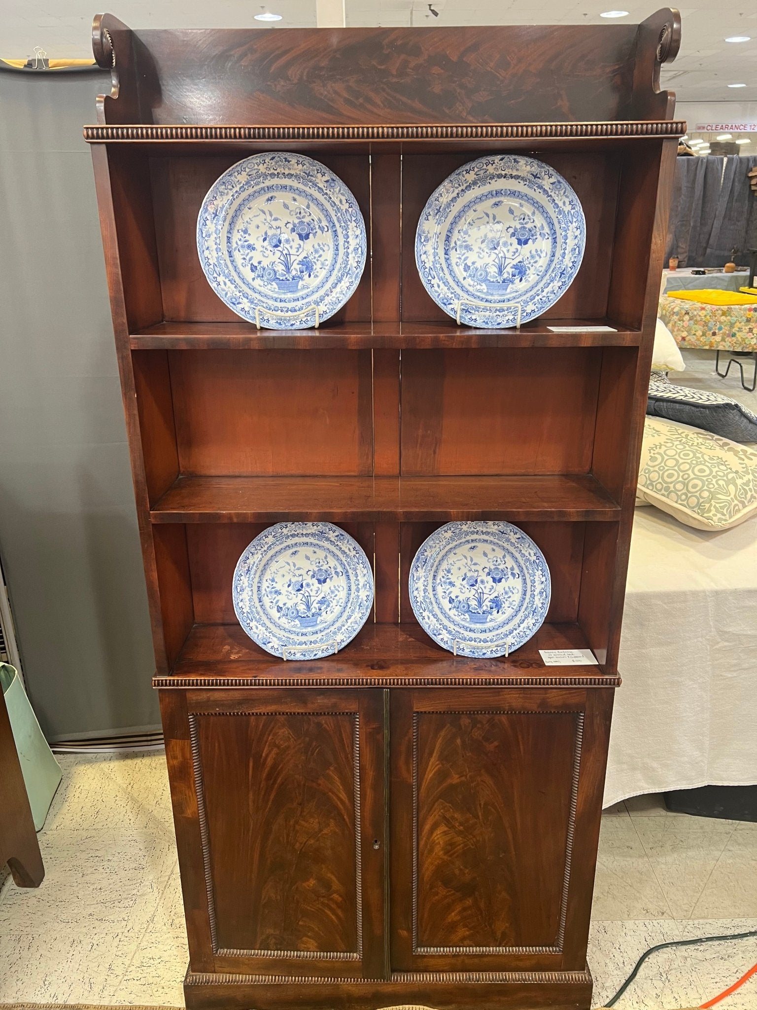 Regency Period Scrolled Back Bookcase - Chatsworth Boutique