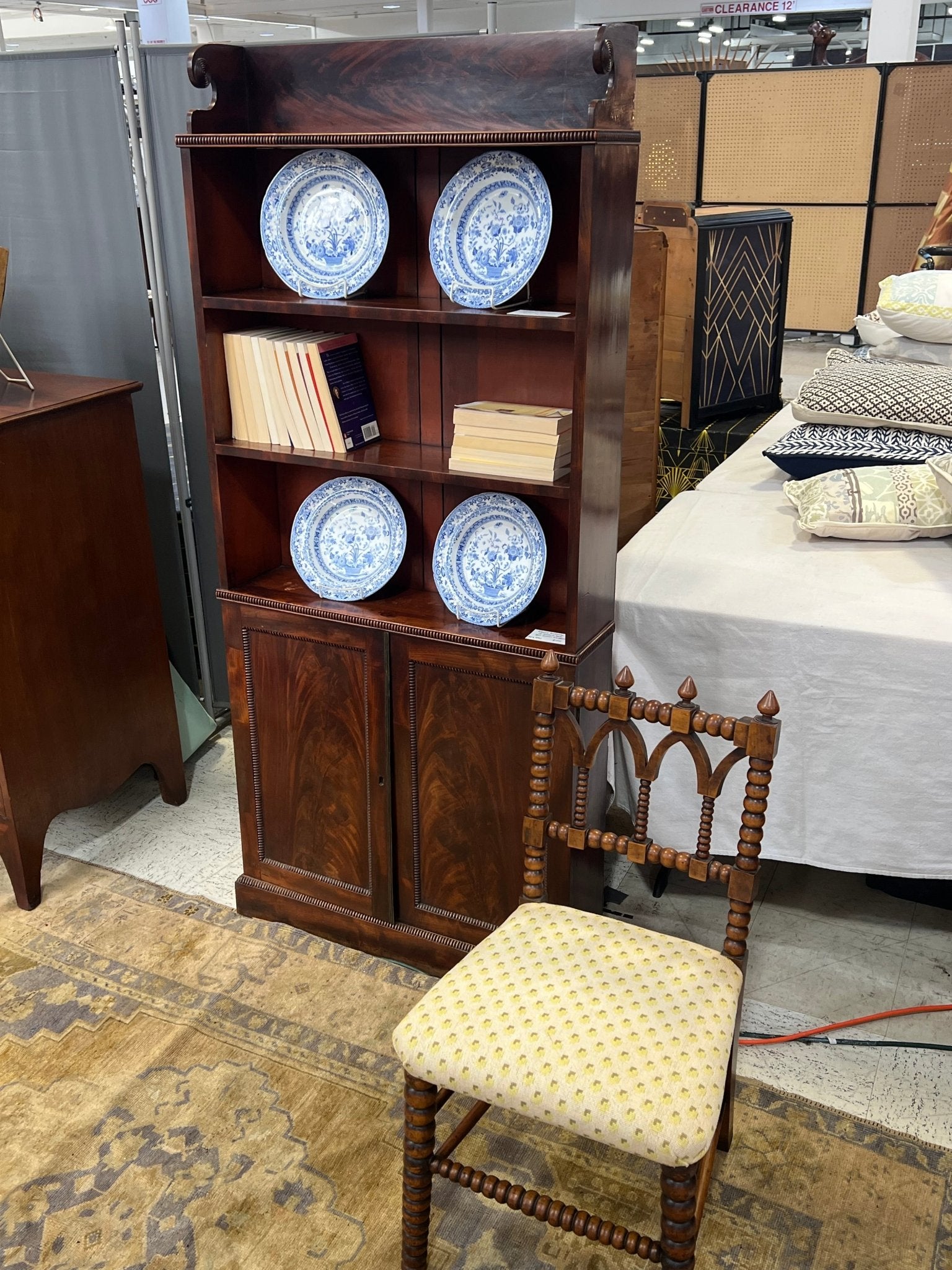 Regency Period Scrolled Back Bookcase - Chatsworth Boutique
