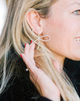 Rhinestone Statement Bow Holiday Earrings - Chatsworth Boutique
