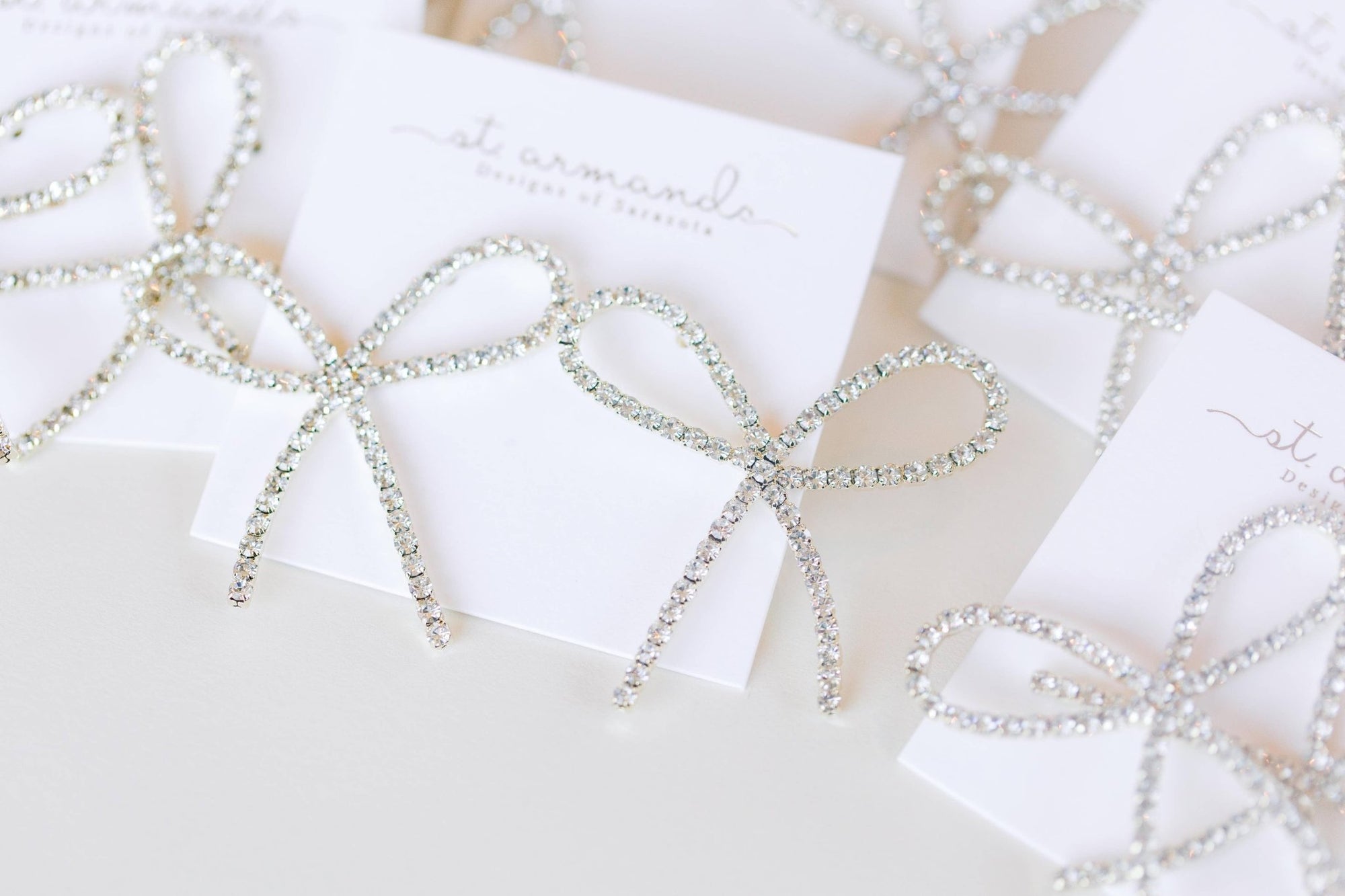 Rhinestone Statement Bow Holiday Earrings - Chatsworth Boutique
