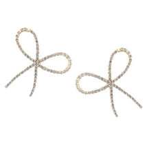 Rhinestone Statement Bow Holiday Earrings - Chatsworth Boutique