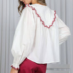 Ruffle Detail Blouse - Chatsworth Boutique